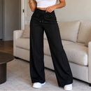 (Compre 1 e Leve 2) Calça Pantalona Julie em Malha de Seda Gelo e Poliéster