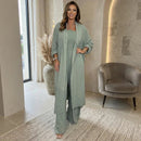 Conjunto Bellavie com Macacão Elegante e Sobretudo Estilo Kimono