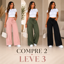 (Compre 2 e Leve 3) Calça Pantalona Julie em Malha de Seda Gelo e Poliéster